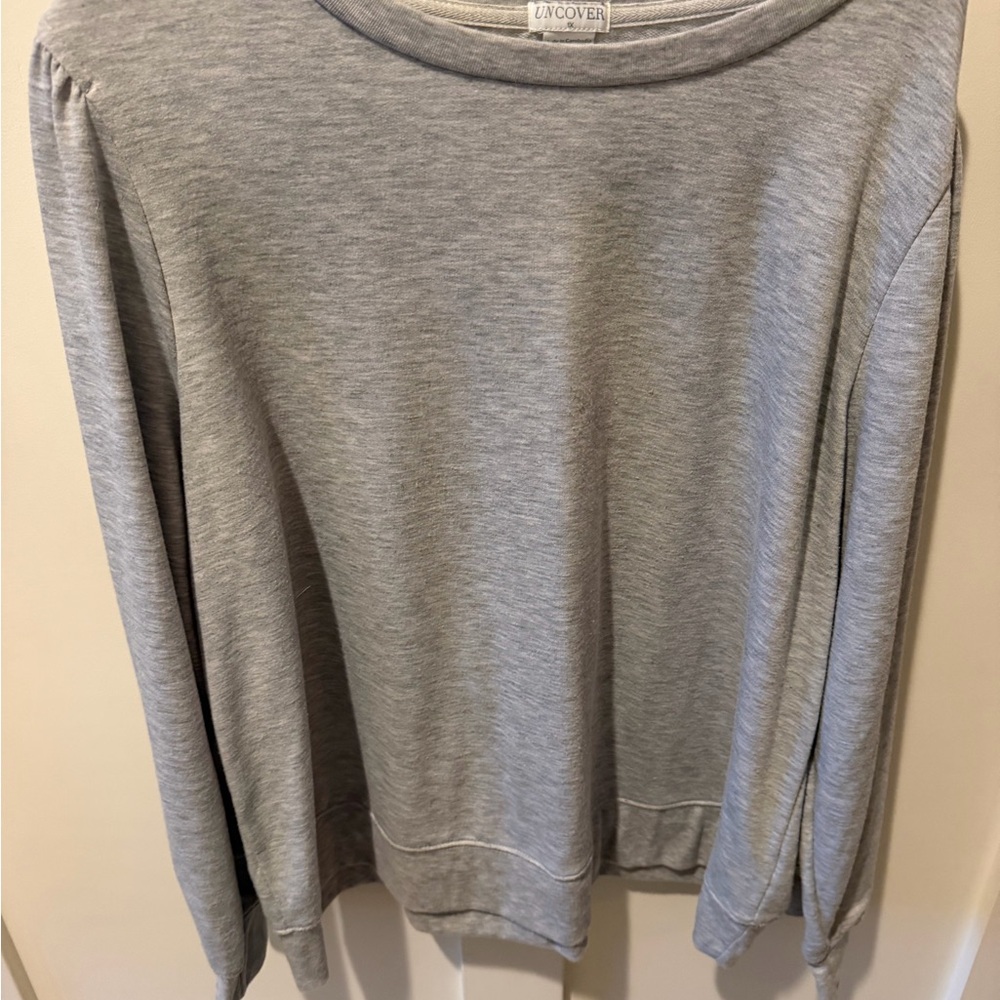 UNCOVER Heather Gray Pullover Sweatshirt